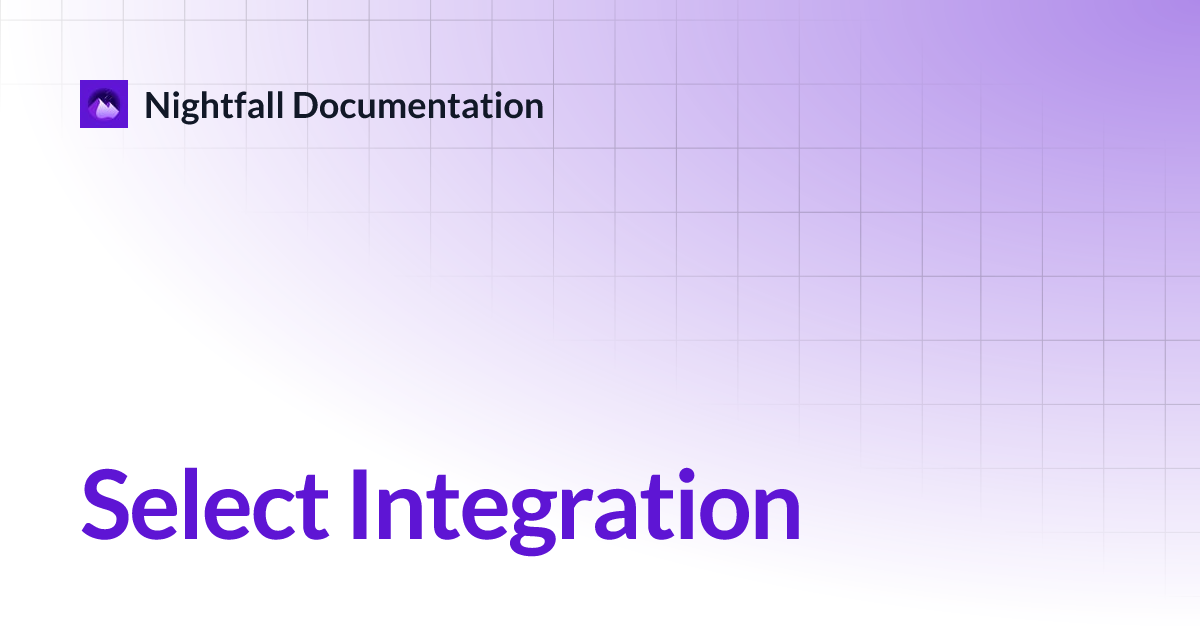 Select Integration | Data Classification and Discovery | Nightfall ...