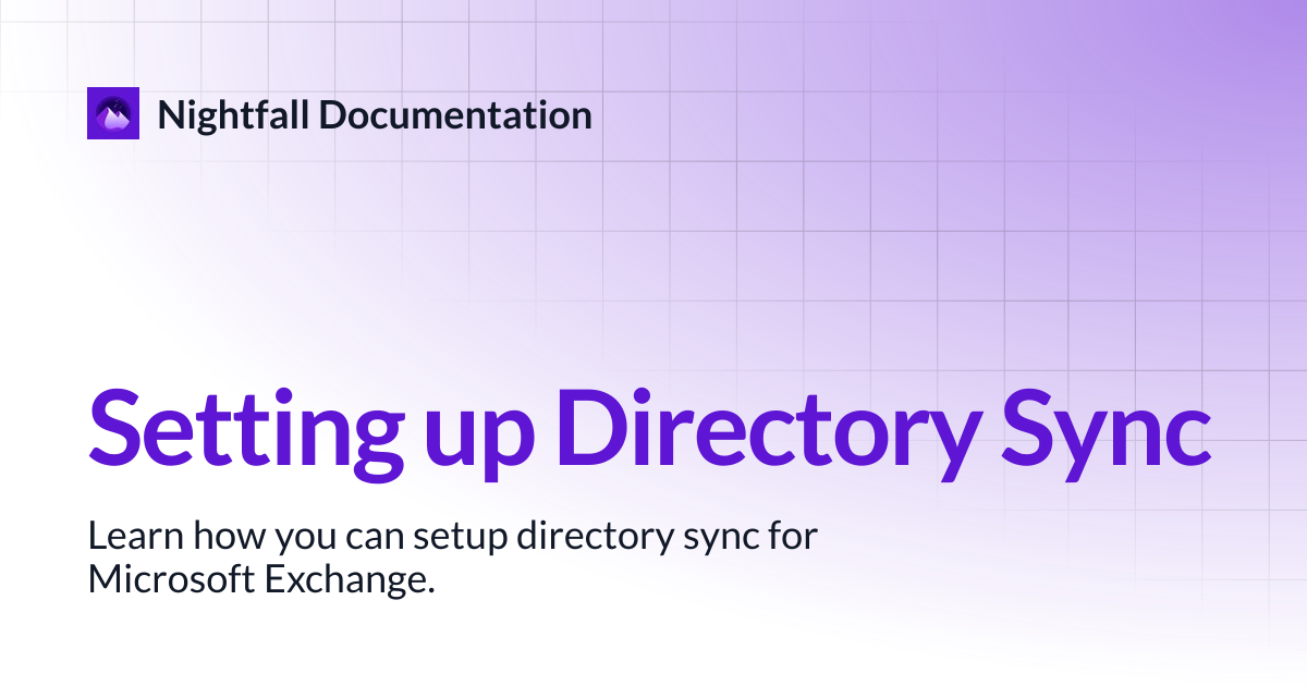 Setting up Directory Sync | Nightfall Documentation